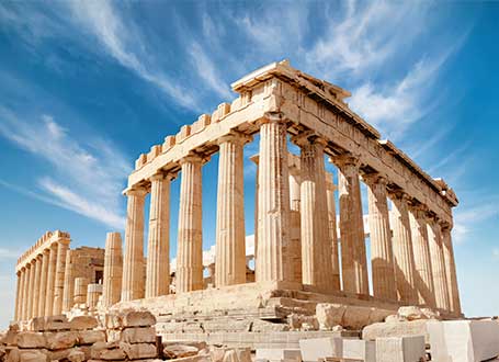 Parthenon by the Acropolis in Athens Greece